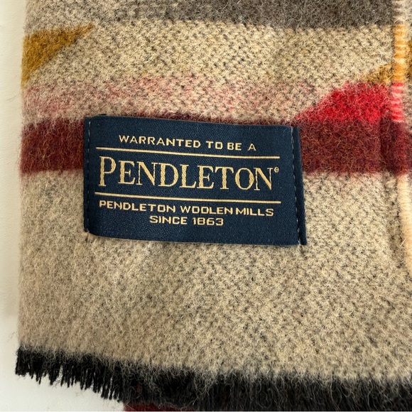 NEW NWT Pendleton Jacquard Blanket Wyeth Trail Wool Southwest Scarf 76” x 12” - Picture 5 of 8